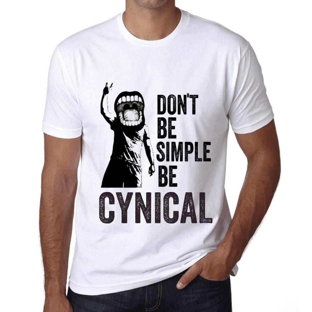 Ultrabasic Homme T-Shirt Graphique Don't Be Simple Be Cynical Blanc