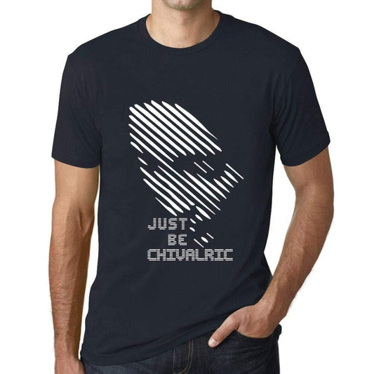 Ultrabasic - Homme T-Shirt Graphique Just be CHIVALRIC Marine