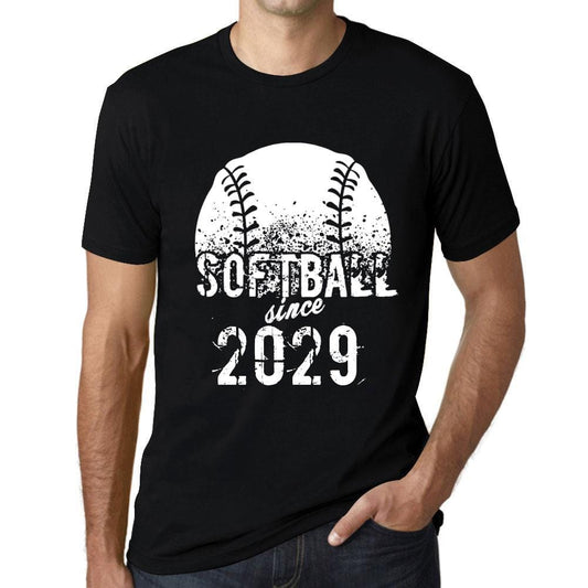 Men&rsquo;s Graphic T-Shirt Softball Since 2029 Deep Black - Ultrabasic