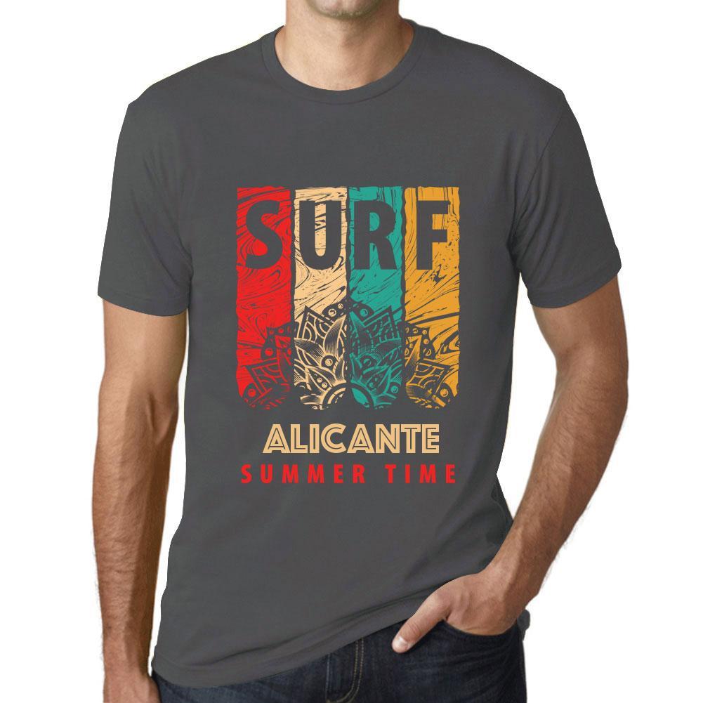 Men&rsquo;s Graphic T-Shirt Surf Summer Time ALICANTE Mouse Grey - Ultrabasic