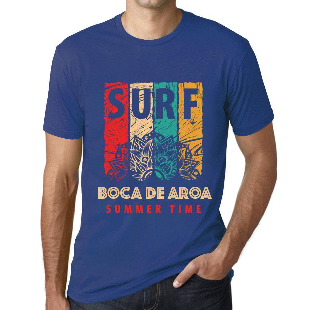 Men&rsquo;s Graphic T-Shirt Surf Summer Time BOCA DE AROA Royal Blue - Ultrabasic