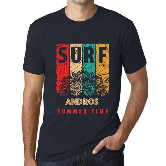 Men&rsquo;s Graphic T-Shirt Surf Summer Time ANDROS Navy - Ultrabasic