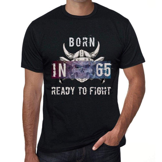 65 Ready To Fight Mens T-Shirt Black Birthday Gift 00388 - Black / Xs - Casual