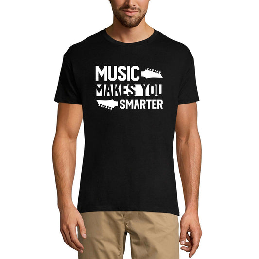 ULTRABASIC Men's T-Shirt Music Makes You Smarter - Guitar Bass Shirt for Men