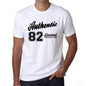 81 Authentic White Mens Short Sleeve Round Neck T-Shirt 00123 - White / S - Casual
