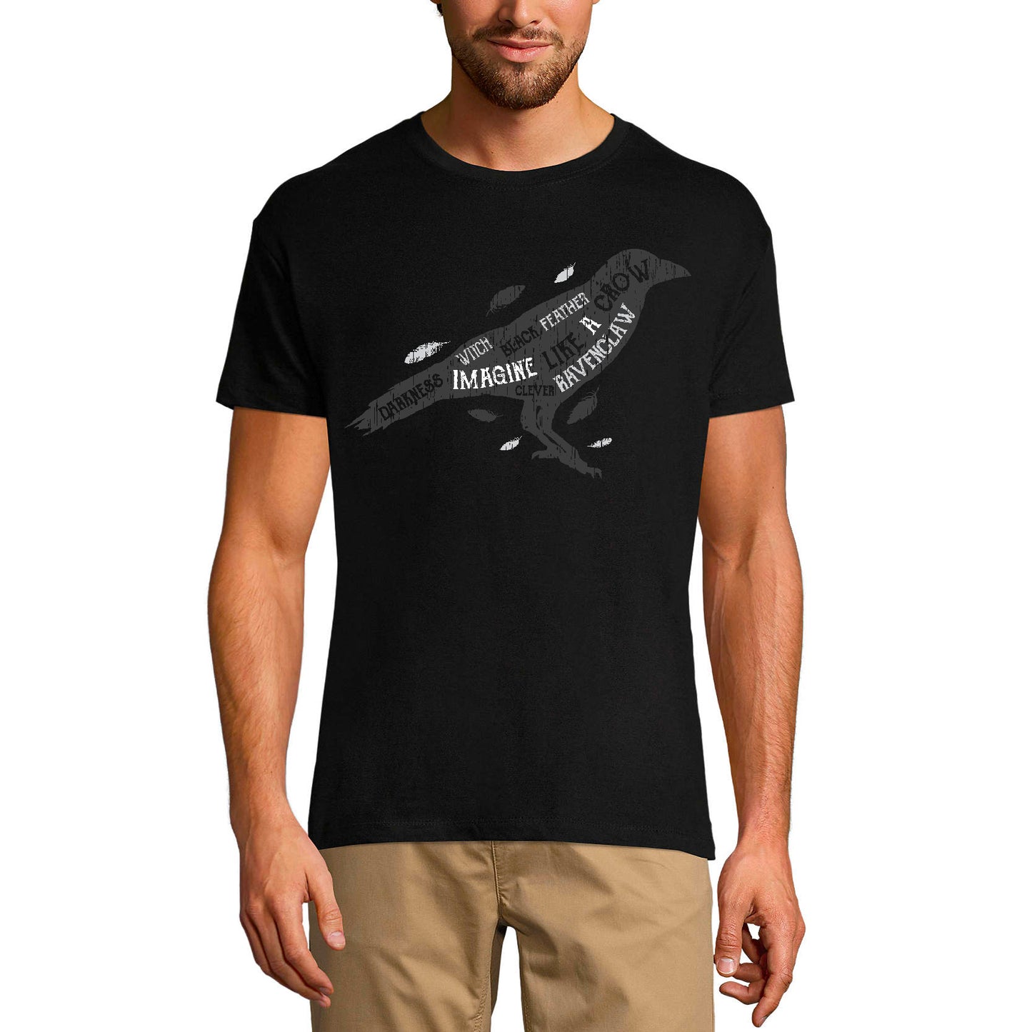 ULTRABASIC Men's Graphic T-Shirt Witch Black Craw Darkness Shirt for Men