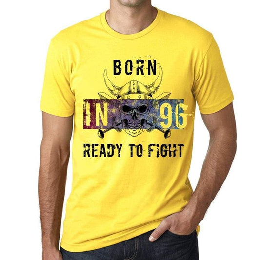 96 Ready To Fight Mens T-Shirt Yellow Birthday Gift 00391 - Yellow / Xs - Casual