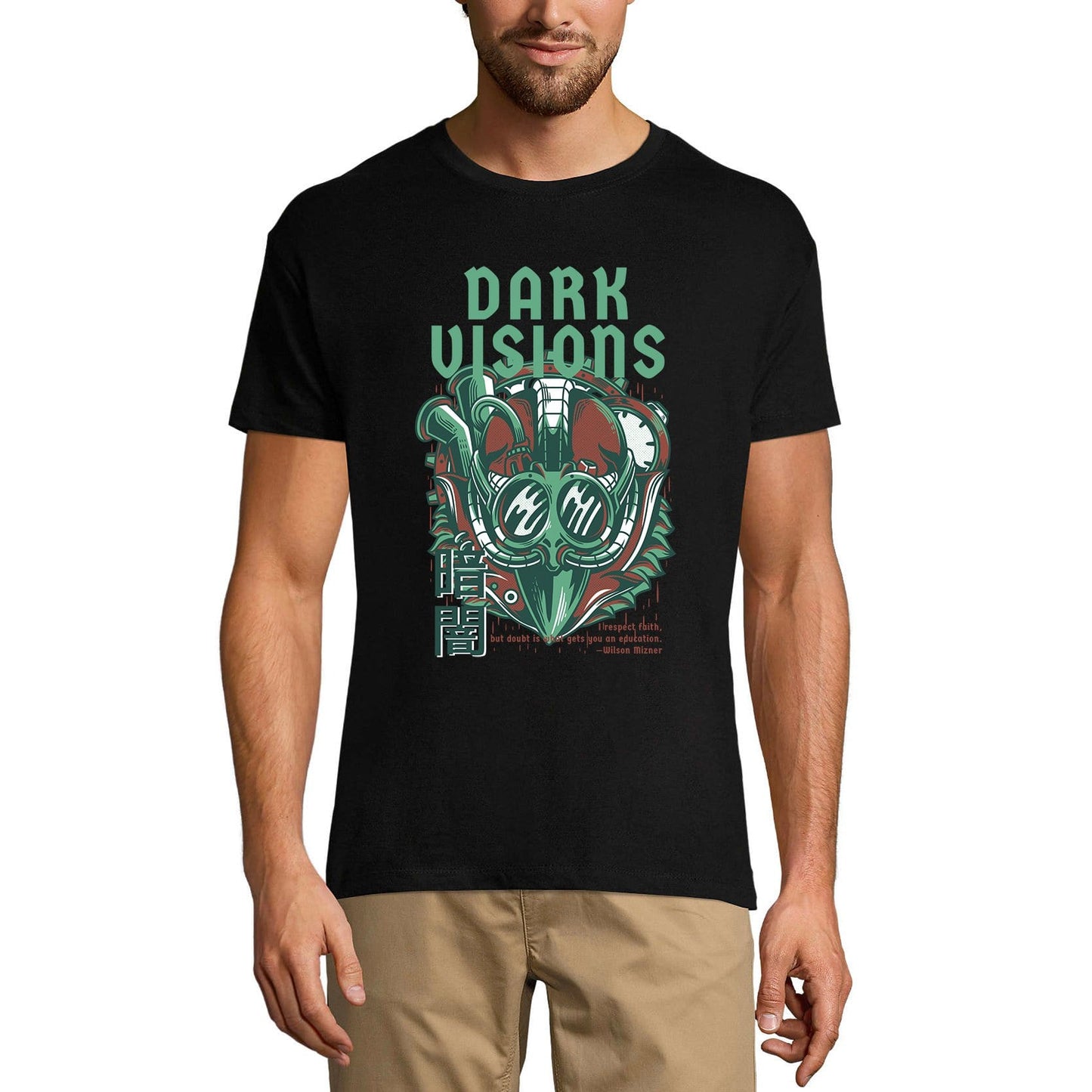 ULTRABASIC Men's Novelty T-Shirt Dark Visions - Scary Short Sleeve Tee Shirt