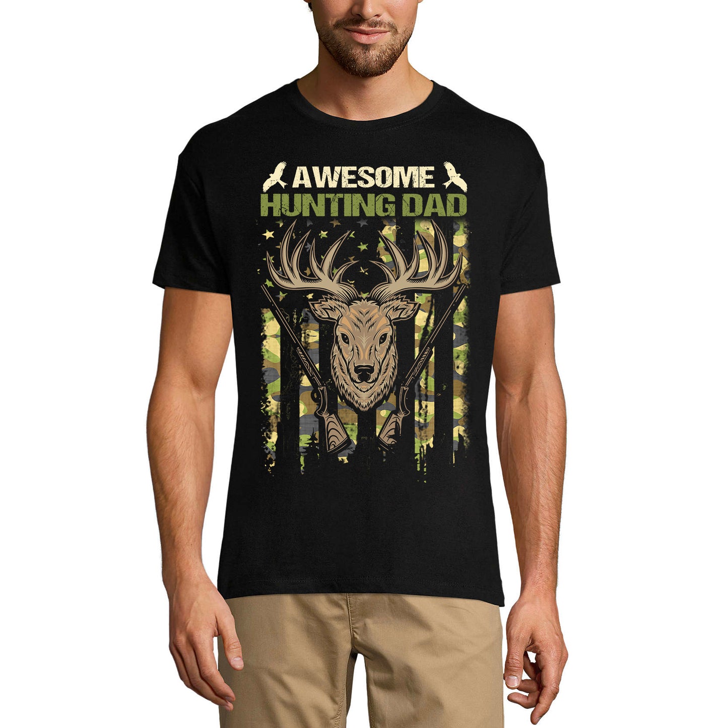 ULTRABASIC Men's T-Shirt Awesome Hunting Dad - Deer Hunter Tee Shirt