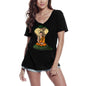 ULTRABASIC Women's V-Neck T-Shirt Cobra Snake Buddha - Spiritual Meditation Tee Shirt