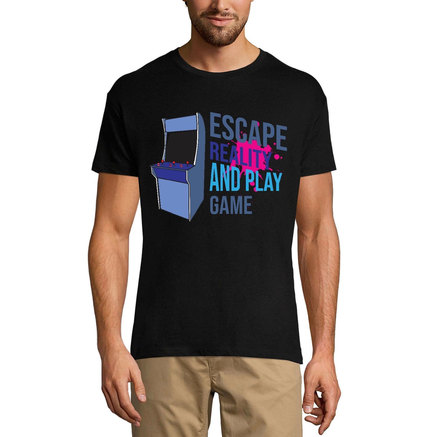 ULTRABASIC Men's Gaming T-Shirt Escape Reality and Play Game - Gamer Tee Shirt