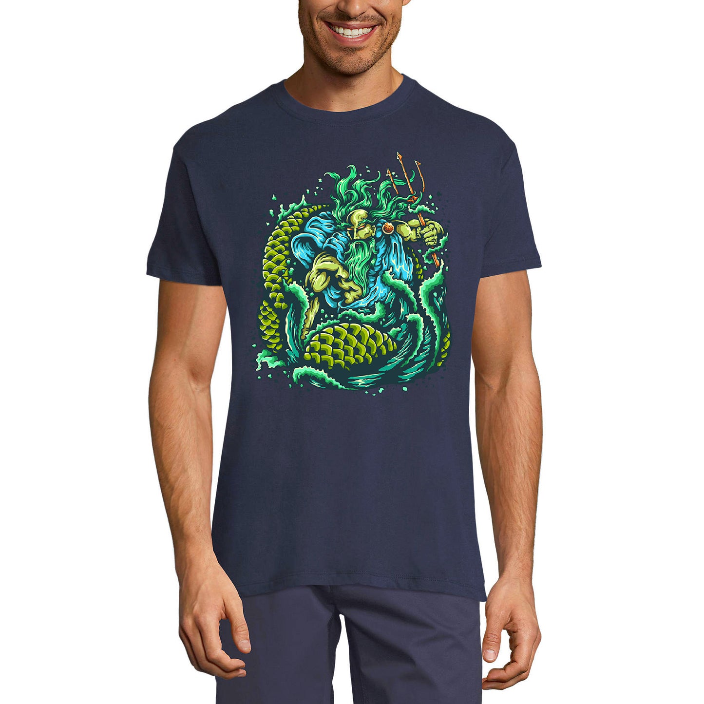 ULTRABASIC Men's Graphic T-Shirt God of the Sea - Movie Shirt for Men