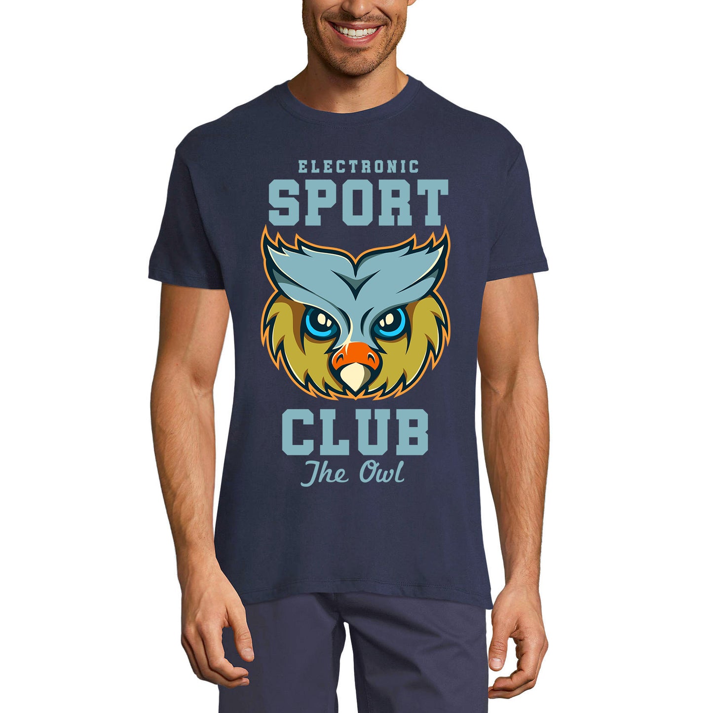 ULTRABASIC Men's Graphic T-Shirt Electronic Sport Club - Owl Head - Vintage Shirt