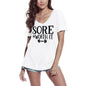 ULTRABASIC Women's Novelty T-Shirt Sore Worth It - Short Sleeve Tee Shirt