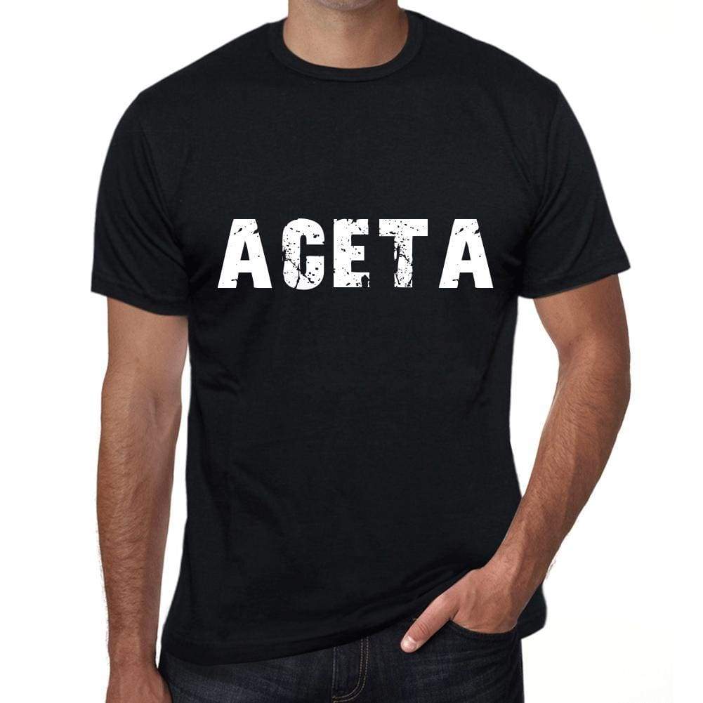 Aceta Mens Retro T Shirt Black Birthday Gift 00553 - Black / Xs - Casual