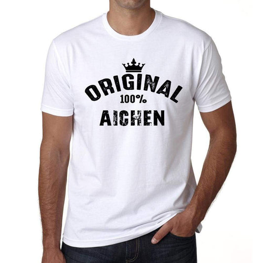 Aichen 100% German City White Mens Short Sleeve Round Neck T-Shirt 00001 - Casual
