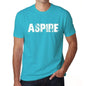 Aspire Mens Short Sleeve Round Neck T-Shirt 00020 - Blue / S - Casual