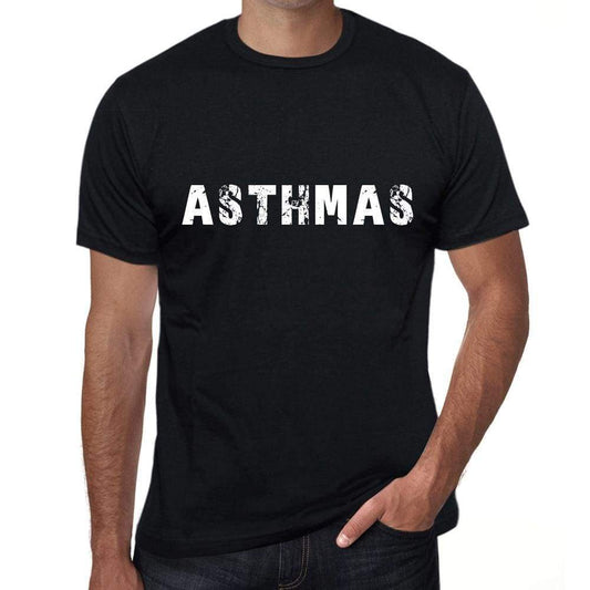 Asthmas Mens Vintage T Shirt Black Birthday Gift 00555 - Black / Xs - Casual