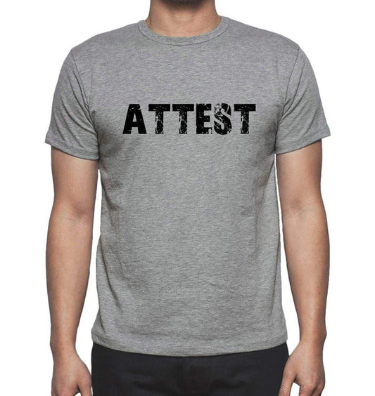 Attest Grey Mens Short Sleeve Round Neck T-Shirt 00018 - Grey / S - Casual