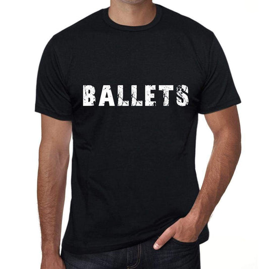 Ballets Mens Vintage T Shirt Black Birthday Gift 00555 - Black / Xs - Casual