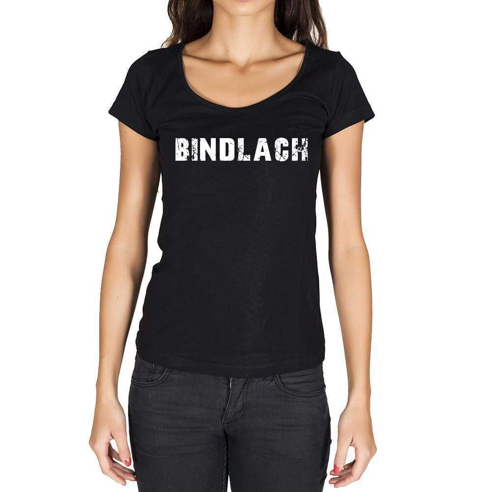 Bindlach German Cities Black Womens Short Sleeve Round Neck T-Shirt 00002 - Casual