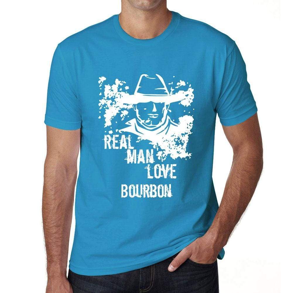 Bourbon Real Men Love Bourbon Mens T Shirt Blue Birthday Gift 00541 - Blue / Xs - Casual