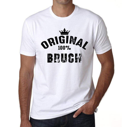 Bruch 100% German City White Mens Short Sleeve Round Neck T-Shirt 00001 - Casual