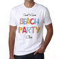 Chica Beach Party White Mens Short Sleeve Round Neck T-Shirt 00279 - White / S - Casual