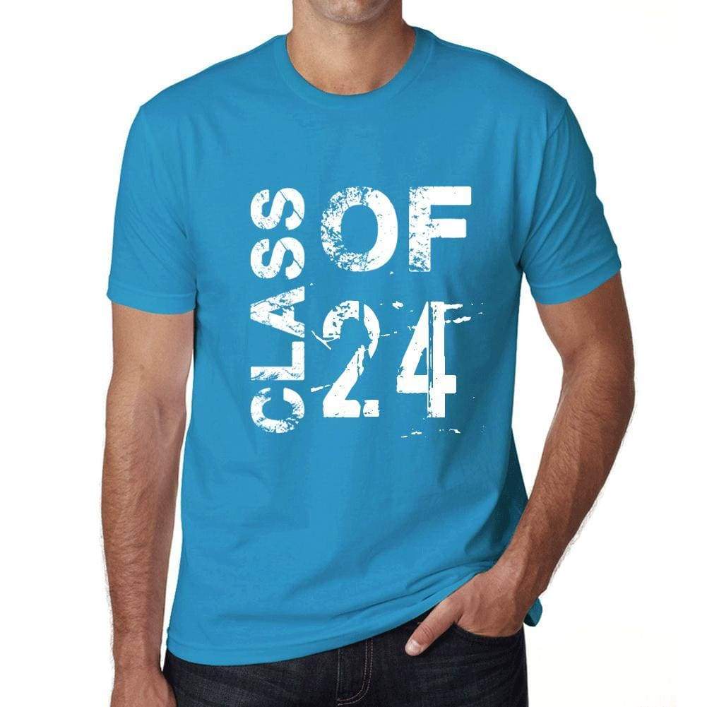 Class Of 24 Grunge Mens T-Shirt Blue Birthday Gift 00483 - Blue / Xs - Casual