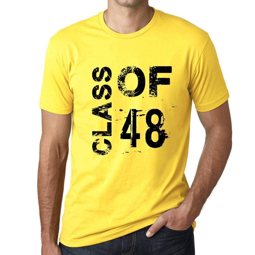 Class Of 48 Grunge Mens T-Shirt Yellow Birthday Gift 00484 - Yellow / Xs - Casual