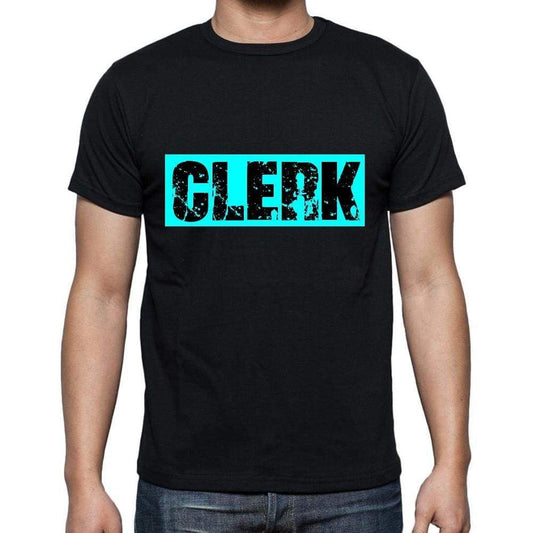 Clerk T Shirt Mens T-Shirt Occupation S Size Black Cotton - T-Shirt