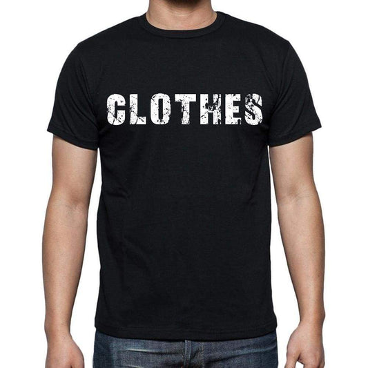Clothes Mens Short Sleeve Round Neck T-Shirt Black T-Shirt En