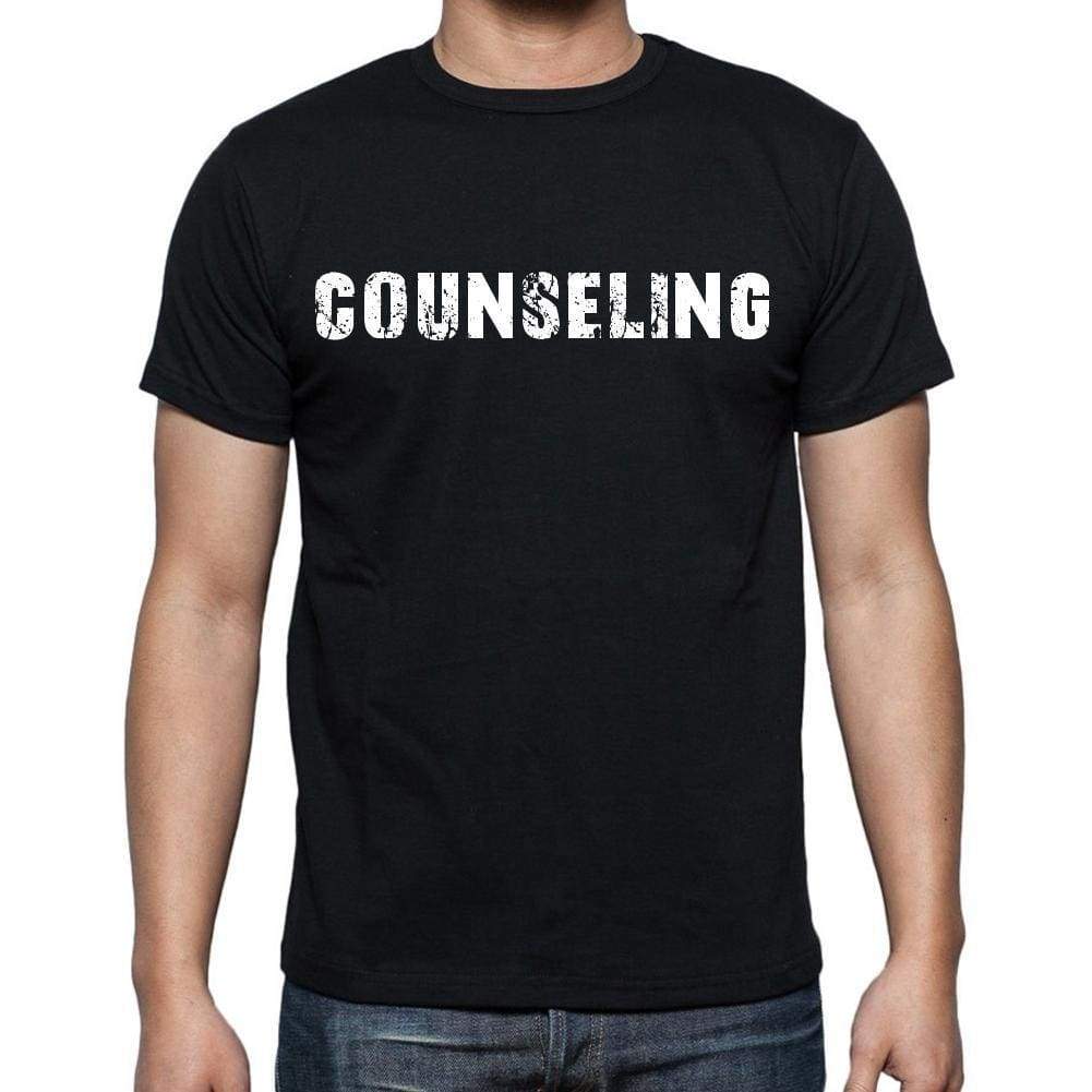 Counseling White Letters Mens Short Sleeve Round Neck T-Shirt 00007