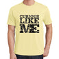 Curious Like Me Yellow Mens Short Sleeve Round Neck T-Shirt 00294 - Yellow / S - Casual