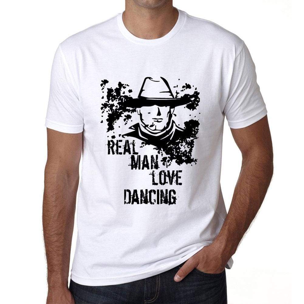 Dancing Real Men Love Dancing Mens T Shirt White Birthday Gift 00539 - White / Xs - Casual