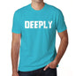 Deeply Mens Short Sleeve Round Neck T-Shirt - Blue / S - Casual