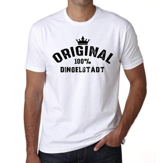 Dingelstädt 100% German City White Mens Short Sleeve Round Neck T-Shirt 00001 - Casual