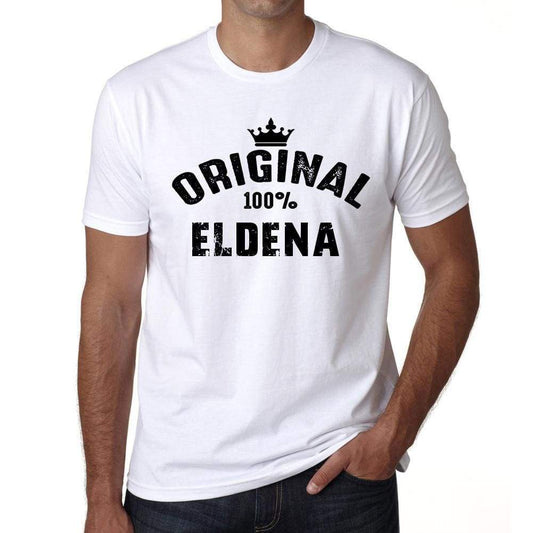 Eldena 100% German City White Mens Short Sleeve Round Neck T-Shirt 00001 - Casual