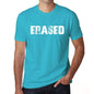 Erased Mens Short Sleeve Round Neck T-Shirt - Blue / S - Casual
