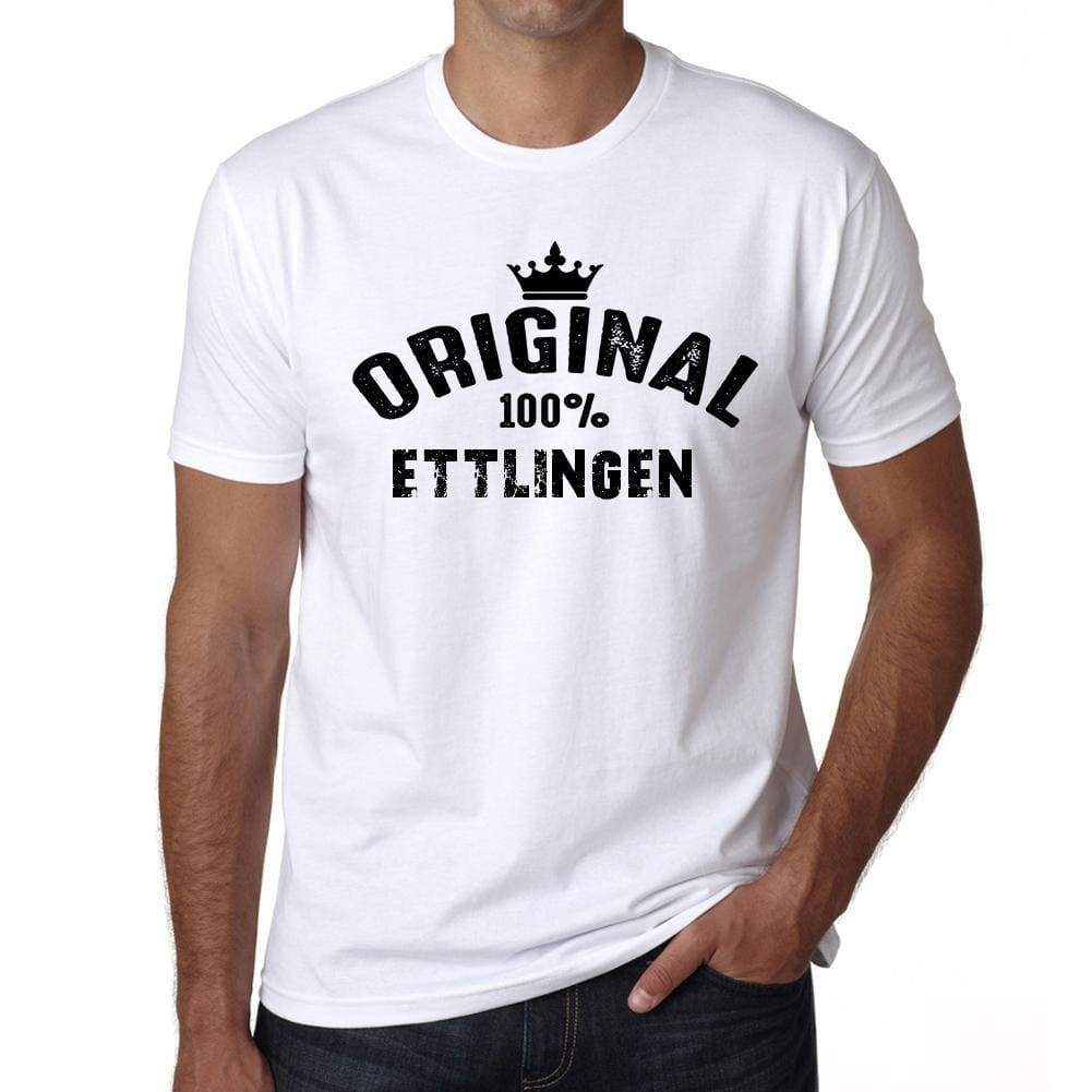 Ettlingen 100% German City White Mens Short Sleeve Round Neck T-Shirt 00001 - Casual