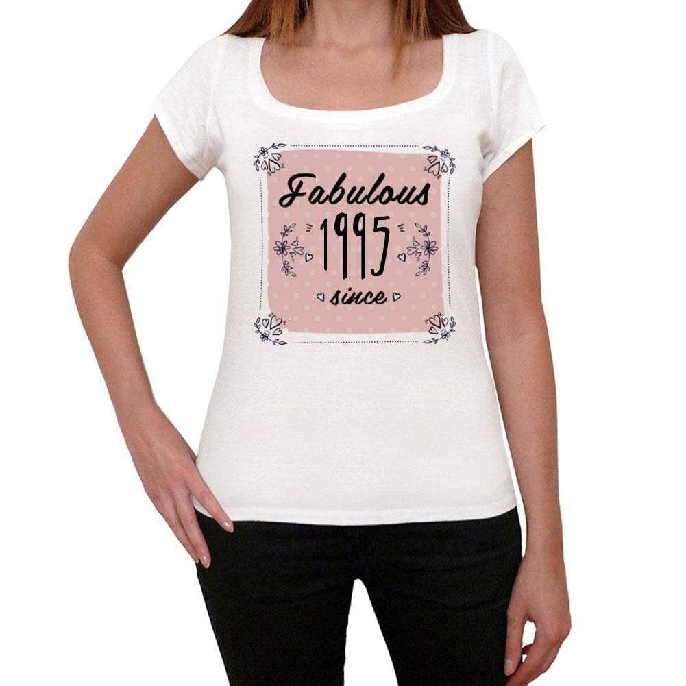 Fabulous Since 1995 Womens T-Shirt White Birthday Gift 00433 - White / Xs - Casual