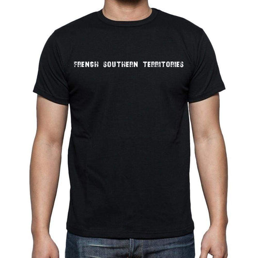 French Southern Territories T-Shirt For Men Short Sleeve Round Neck Black T Shirt For Men - T-Shirt