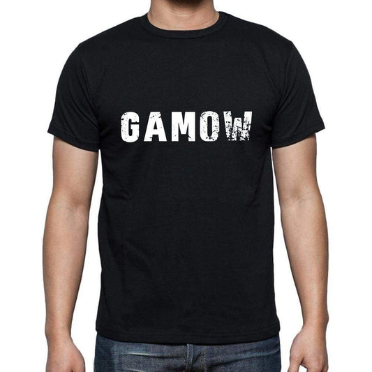 Gamow Mens Short Sleeve Round Neck T-Shirt 5 Letters Black Word 00006 - Casual