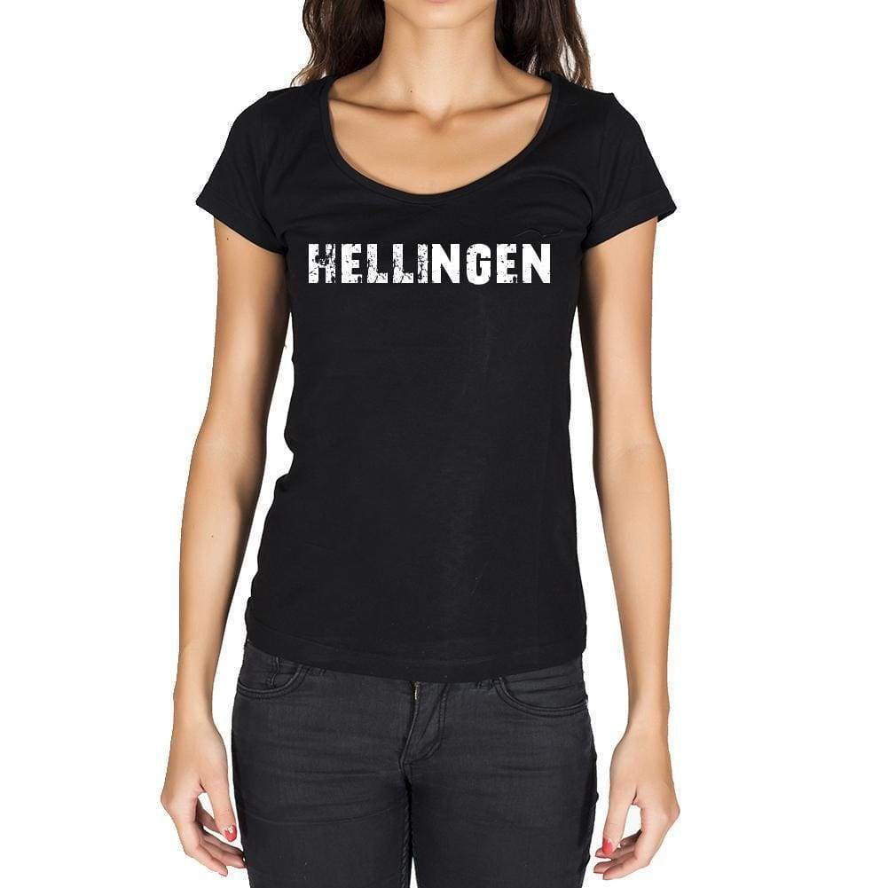 Hellingen German Cities Black Womens Short Sleeve Round Neck T-Shirt 00002 - Casual