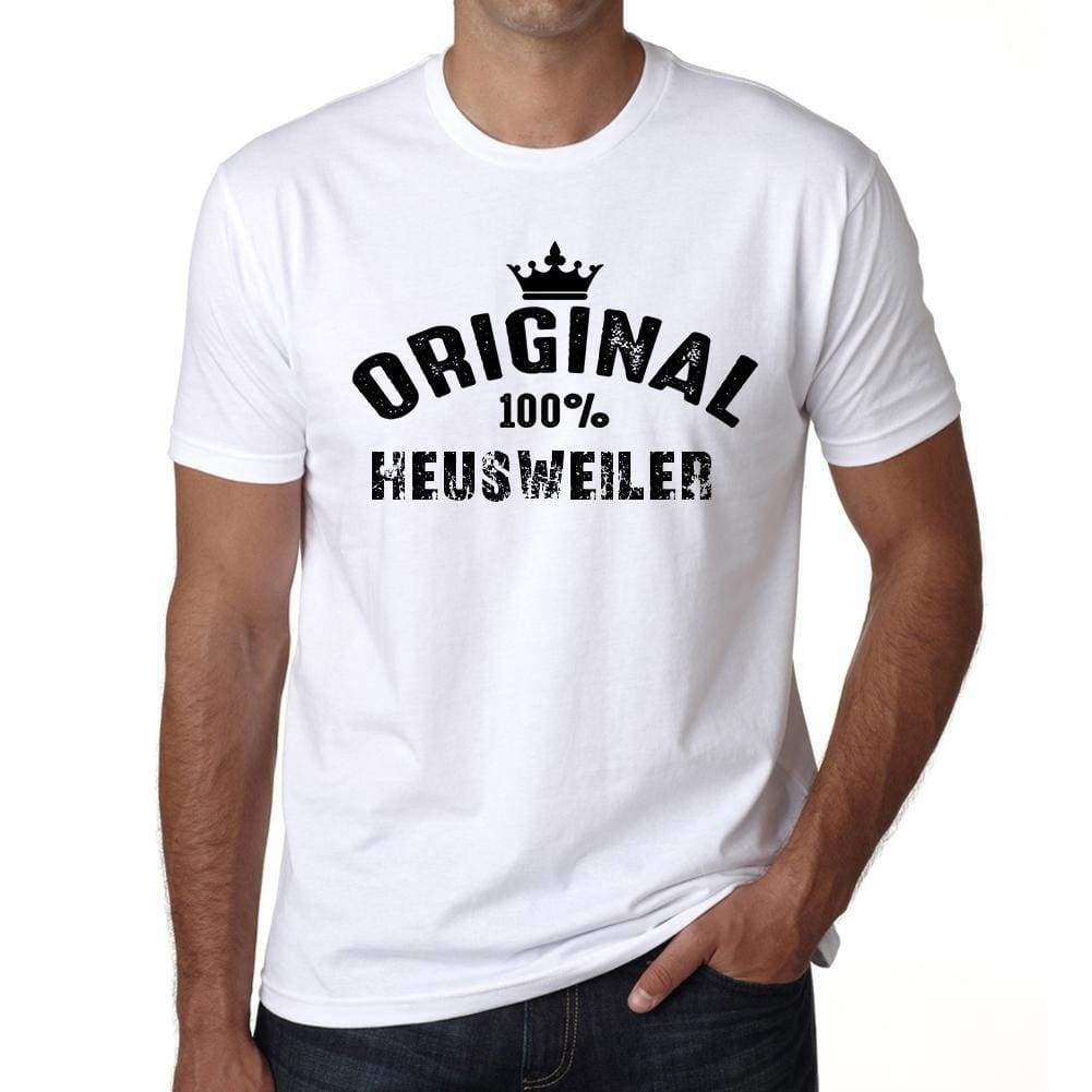 Heusweiler 100% German City White Mens Short Sleeve Round Neck T-Shirt 00001 - Casual