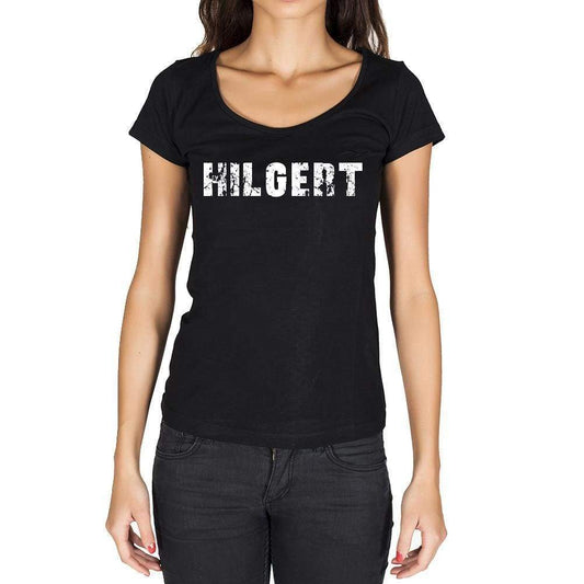 Hilgert German Cities Black Womens Short Sleeve Round Neck T-Shirt 00002 - Casual