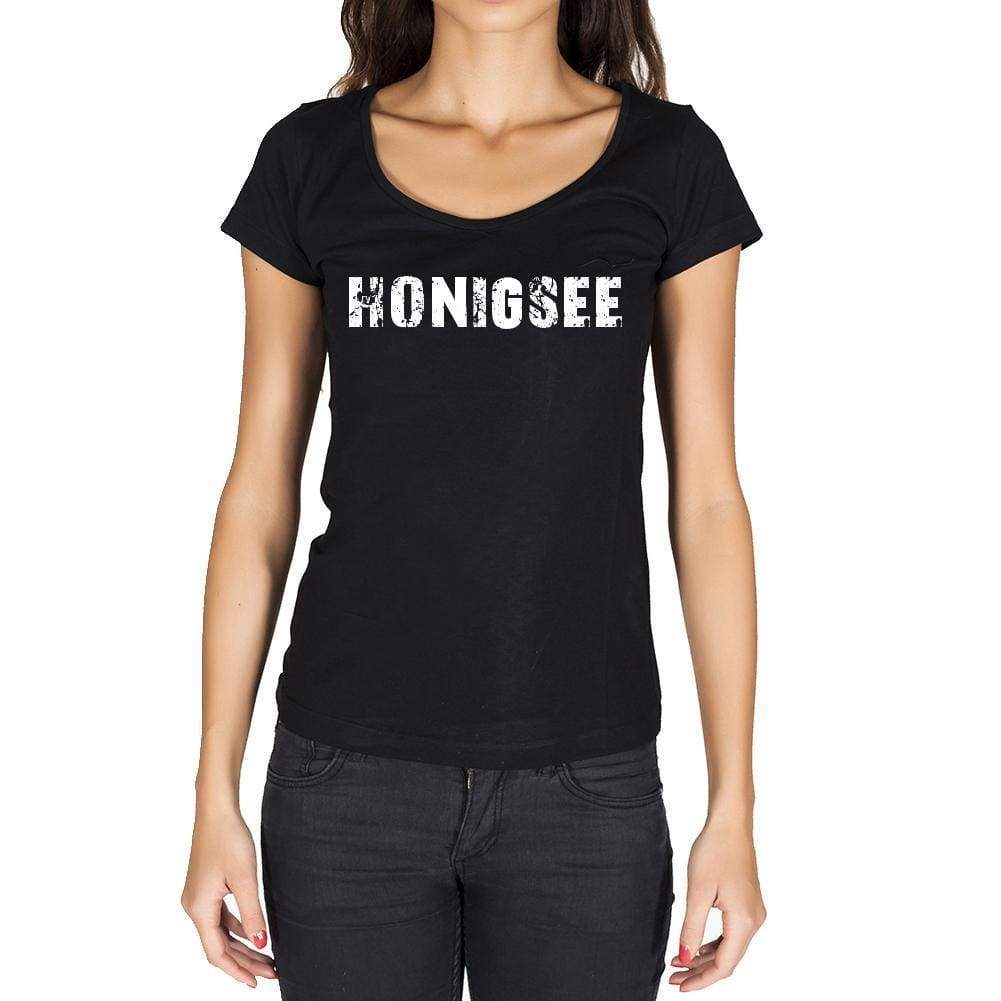 Honigsee German Cities Black Womens Short Sleeve Round Neck T-Shirt 00002 - Casual
