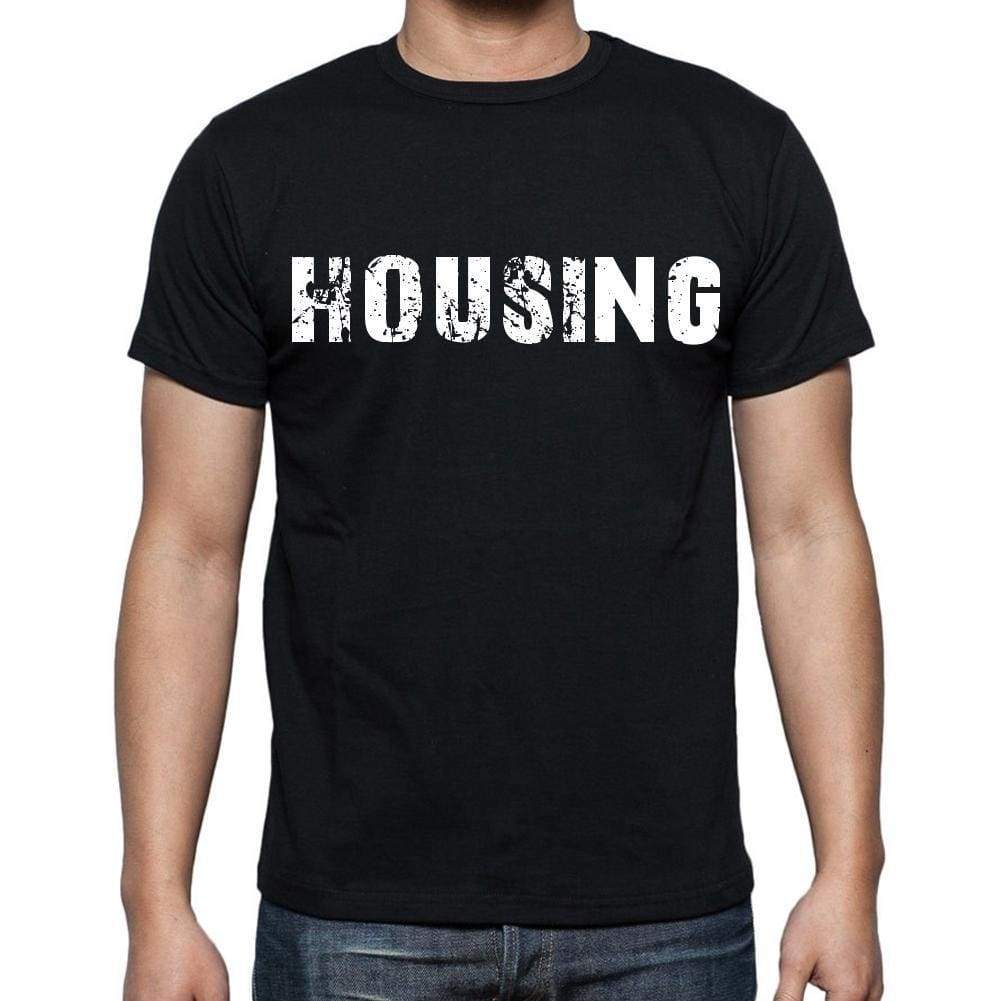 Housing Mens Short Sleeve Round Neck T-Shirt Black T-Shirt En