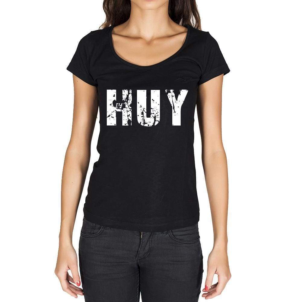 Huy German Cities Black Womens Short Sleeve Round Neck T-Shirt 00002 - Casual