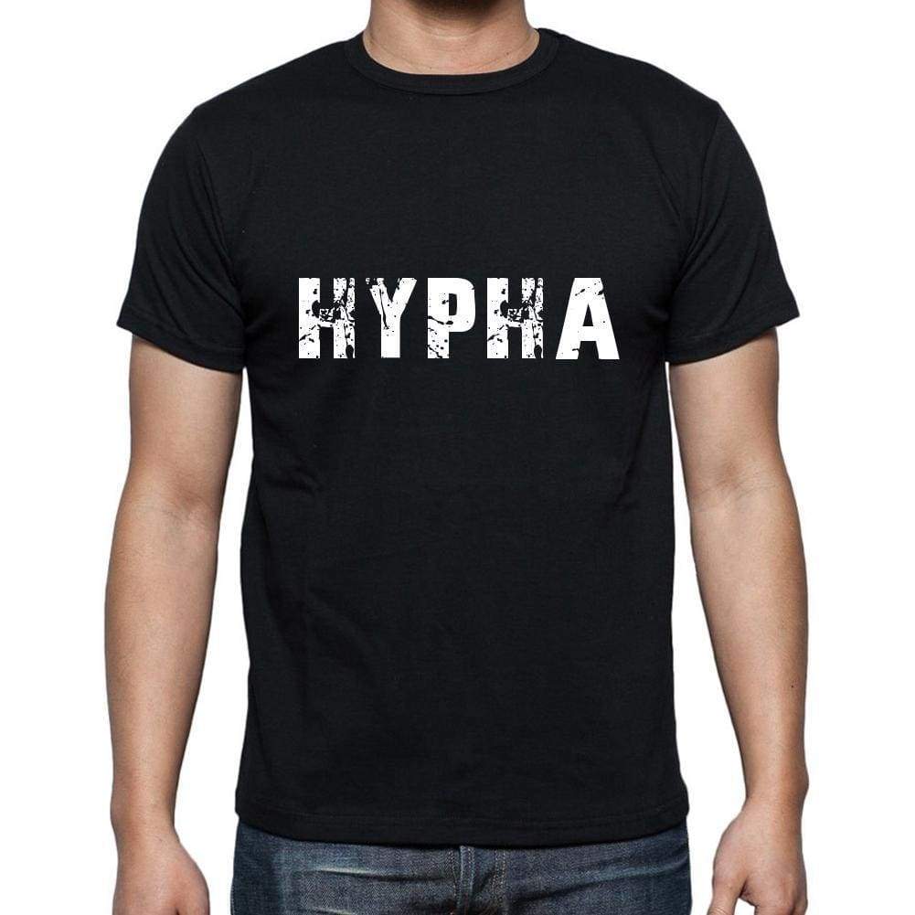 Hypha Mens Short Sleeve Round Neck T-Shirt 5 Letters Black Word 00006 - Casual